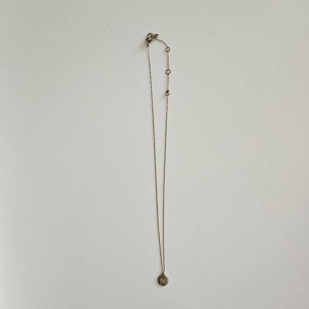 NWOT Kate Spade 12K Gold Plated Initial Mini Pendant Necklace- N